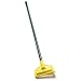 Rubbermaid FGH14600 Invader Side Gate Wet Mop Fiberglass Handle with Large Yellow Plastic Head, 60" Length, Green