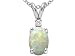 0.52 cts Genuine Opal and Diamond Pendant - 14kt White or Yellow Gold