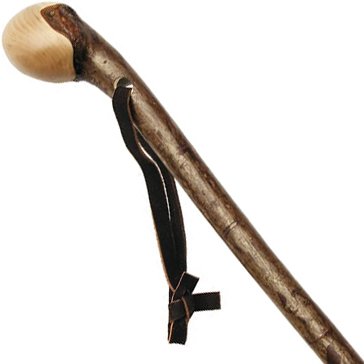Unisex Knob Cane Polished Natural Bark Natural Hazelwood -Affordable Gift for your Loved One! Item #DHAR-07689