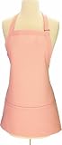 Style 200 Professional REG Three Pocket PINK Bib Aprons -- Made in USA