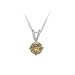 Sterling Silver 1/4 Ct. TDW Champagne Diamond Solitaire Pendant