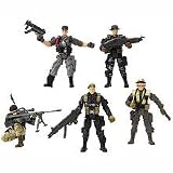 True Heroes 4 Inch Military Soldiers 5-pack Action Figures (Military Men Vary)