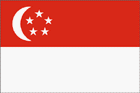Singapore Flag 7.5 x 5cm Fridge Magnet