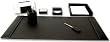 7 Piece Desk Set, Black Rustic Leather Executive Desk Set, Blotter, Letter Holder, Memo Holder, Business Card Holder, Pencil Cup, Letter Tray, Letter Opener