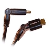 Tera Grand - High Speed HDMI Cable with Ethernet, Swivel HDMI A Male Connectors on Both Ends, Black 10 Ft, Gold Plated Connectors