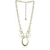 Anne Klein Gold-Tone Plated Oval Frontal Neckl