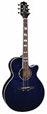Jasmine ES450C NEX Cutaway Acoustic-Electric Guitar with Free Hardshell Case - Blue Quilt