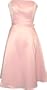 50's Strapless Satin Formal Bridesmaid Prom Dress Holiday Gown, 5X, Pink