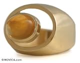 Gold and citrine ring, 'Solar Orbit' 7.5 (US Ring Size)