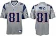 Randy Moss New England Patriots #81 Replica Reebok NFL Football Jersey (Alternate Silver)