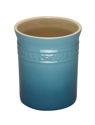 Le Creuset Stoneware Small Utensil Jar, Teal, 1.1 Litre