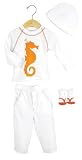 Elegant Baby Tropical Fashion Set- 6 mos- Sea Horse