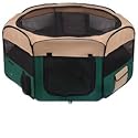 Pet Play Pen  Dog Cat Puppy Fabric Soft Foldable Playpen 114cm Diameter Medium
