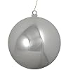 Huge Shiny Silver Commercial Shatterproof Christmas Ball Ornament 15.75" (400mm)