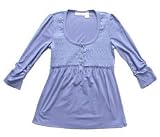 DKNY Jeans Shirred Jersey Babydoll Henley