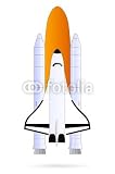 Wallmonkeys Peel and Stick Wall Decals - Space Shuttle Ready for Launch - Removable Graphic