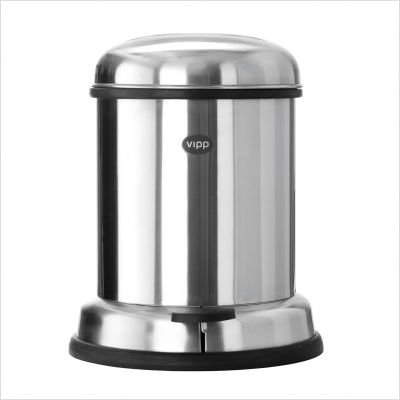 Vipp 14 Two-Gallon Bathroom Bin Color Stainless Steel