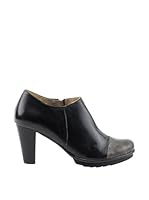 Liberitae Zapatos Abotinados Tacón (Negro / Plomo)
