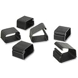 Cord Clip with Self-Adhesive Backing, Cavity: 1-1/4x3/4x1, Black, 6/Pack MAS00204