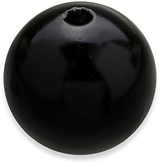 10 Faux PEARL Beads 20mm Chunky Bubblegum Vintage Style Acrylic Round Beads-Black