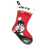 NFL NEW YORK JETS CHRISTMAS SANTA CLAUS STOCKING SNOWMAN GREEN LOGO
