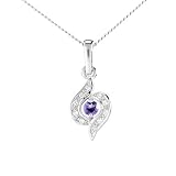 9ct White Gold Tanzanite /Diamond Wrapped Pendant & 18 Chain