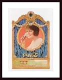 Coca-Cola Festoon by Vintage 19.75X27.50 Framed with Black Wood Frame