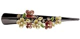 Sunny Frangipani Flower Crystal Alligator Clip