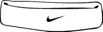 Nike Swoosh white / black headband