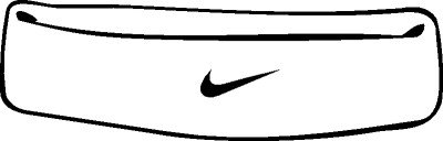 Nike Swoosh white / black headband