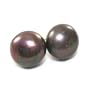 Beautiful Genuine Peacock Fresh Water Pearls 10mm Stud Earrings on 925 Sterling Silver Posts ~ Comes Gift Boxed
