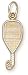 Racquetball Racquet Charm/Pendant -Choose from 14K/10K, Stainless Steel or Gold Plated