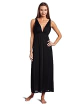 Hot Sale Natori Women's Aphrodite V-Neck Gown, Black, Medium