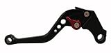 Motobrackets short adjustable BLACK clutch lever for Honda 2000-2001 CBR929RR, 2002-2003 CBR954RR, 2003-2009 CBR600RR, 2008-2009 CBR1000RR (Fireblade) and Yamaha 1999-2004 YZF R6, 2002-2003 YZF R1, 2001-2005 FZ1 Fazer, 2006-2009 R6S, 2005-2009 YZF R6, 200