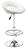 Zuo Modern Furniture Design Pluto Barstool White Vinyl 300101