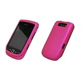 Blackberry Torch 9800 Hot Pink Rubberized Hard Cover Crystal Case