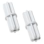 ClosetMaid 5651 SuperSlide Hanging Bar Connector, White, 2-Pack