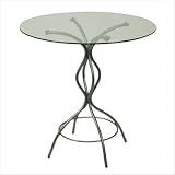 Carol Dining Table Metal Finish: Starry Night, Table Top: Wood - Cinnamon, Table Top Diameter: 30