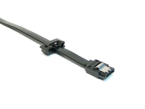 mod/smart 6in SATA II Cable w/Latch, 3Gb/s, Straight to Straight, Black - with FREE MATCHING HOLD DOWN CLIP On Sale