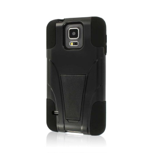 Empire MPERO IMPACT X Series Kickstand Case for Samsung Galaxy S5/GS5 - Retail Packaging - Black