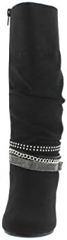 Paris Blues Girls' Melanie Tall Casual Boot Black 2 M US