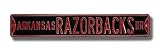 Steel Street Sign: 'ARKANSAS RAZORBACKS DR' (Black)