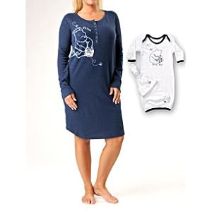 Motherhood Maternity: Long Sleeve Scoop Neck Button Detail Nursing Pajama Set