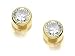 CZ MINI 3MM ROUND RUBOVER STUD EARRINGS