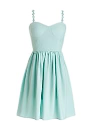 Spaghetti Strap Short Chiffon Floral Print Bridesmaid Dress/Prom Dress/Party Dress 