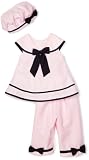 Rare Editions Girls 2-6X Nautical Button Back Capri Set