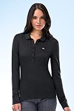 Long Sleeve Silver Jersey Blend Round Collar Polo