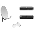 Opticum 2 Teilnehmer Komplettanlage (2x FS10p Satelliten Receiver, 2x LNB, 1x Antenne)