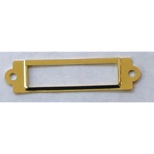 10-Label-card-Holder-Brass-Plated-5-8x2-1-2-w-screws