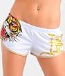 Ed Hardy White Tiger Retro Short
